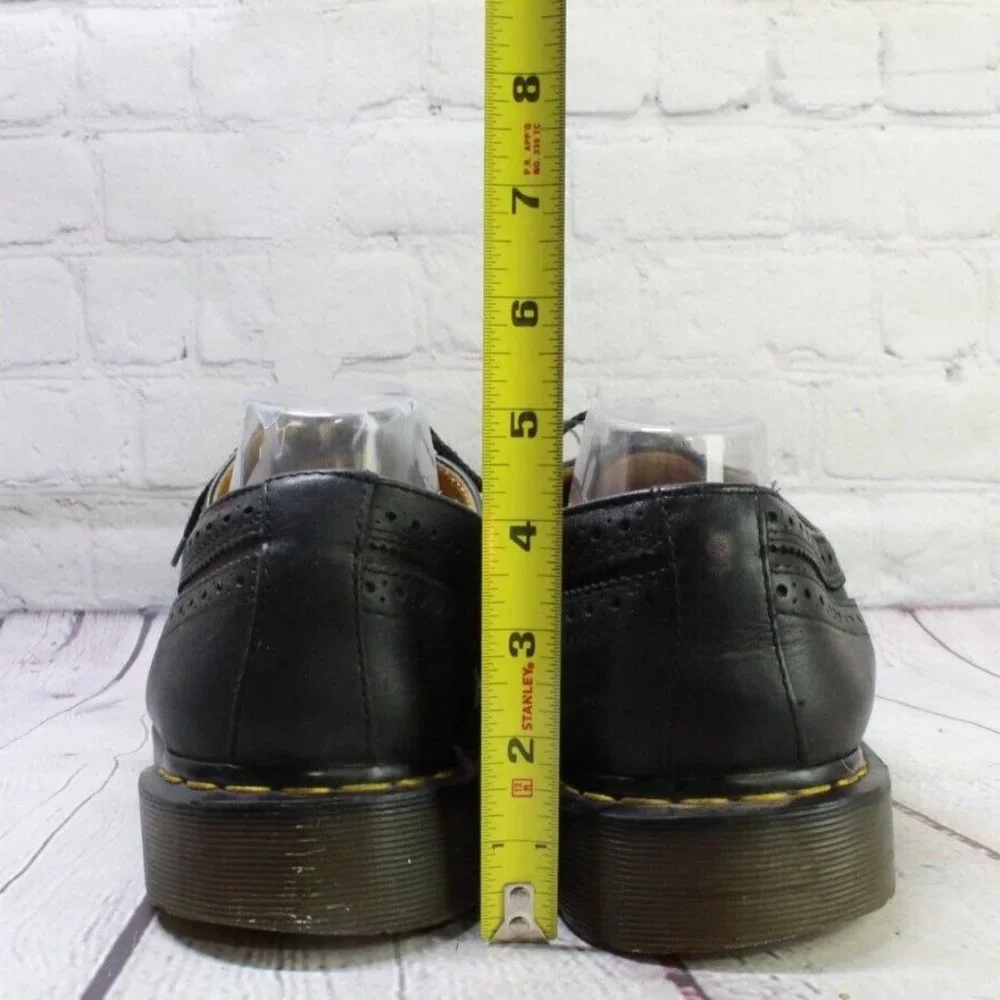 Dr Martens Brogue Black Leather Wingtips Lace up Oxford Shoes Size M 14 L 15 - Picture 8 of 9